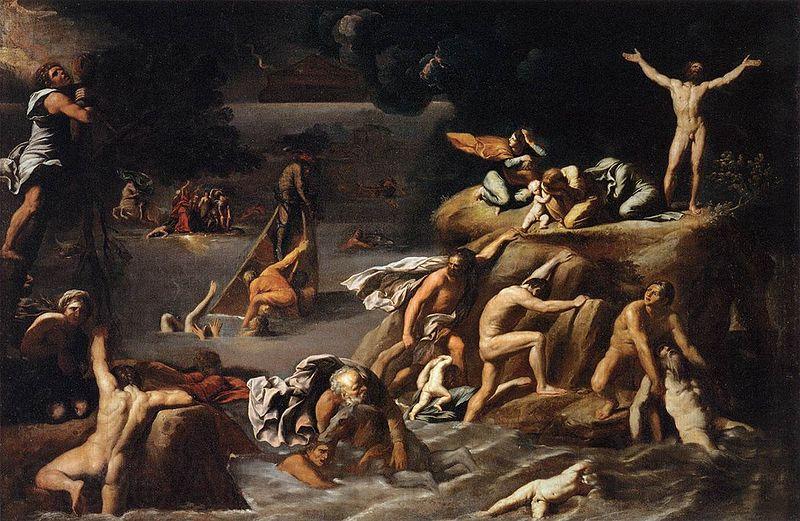 Agostino Carracci Flood Norge oil painting art